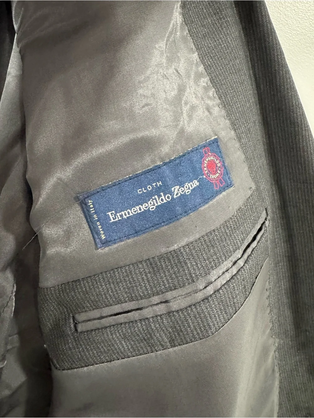 Ermenegildo Zegna Men Wool Dark Gray Blazer Size 44R